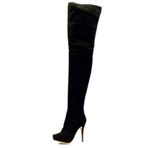 Jean-Michel Cazabat -Zena- Thigh-HI-Heeled Boots •Black Suede• 36.5EU